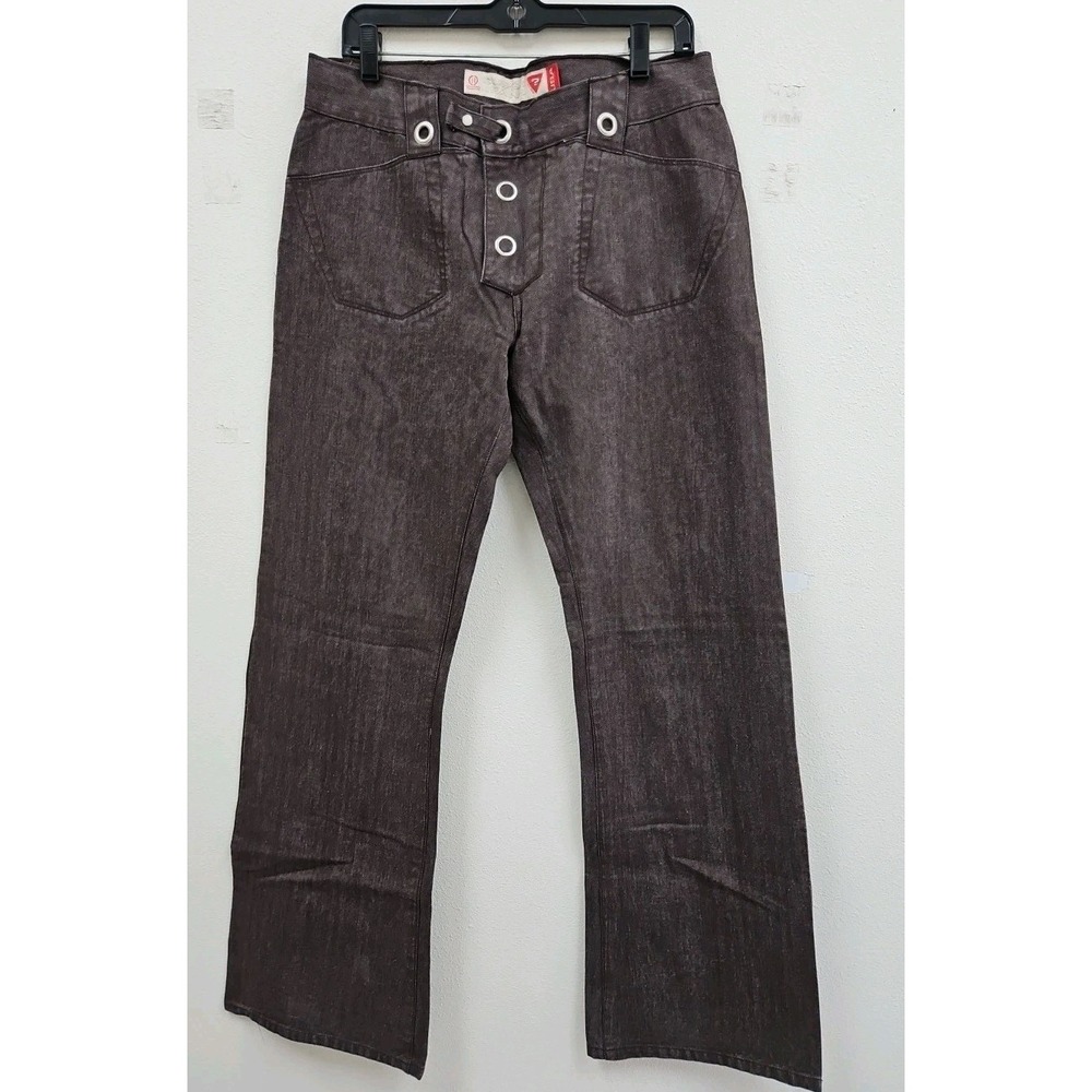 Vintage Y2K Dead Stock 1990's Guess Jeans Size 33  Wide Leg Snaps